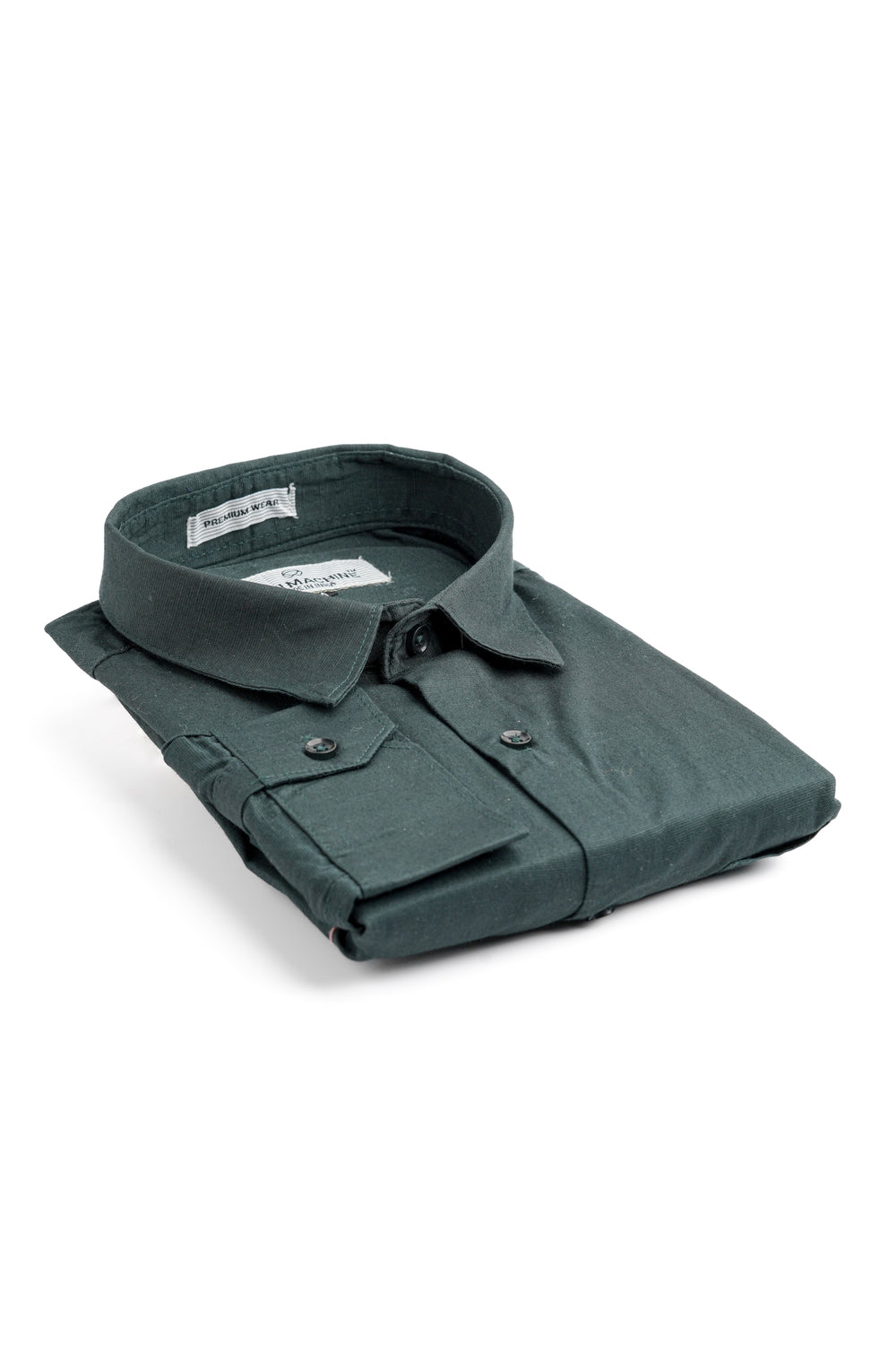 Folded Military Green colour Rodi Machine shirt on a white background