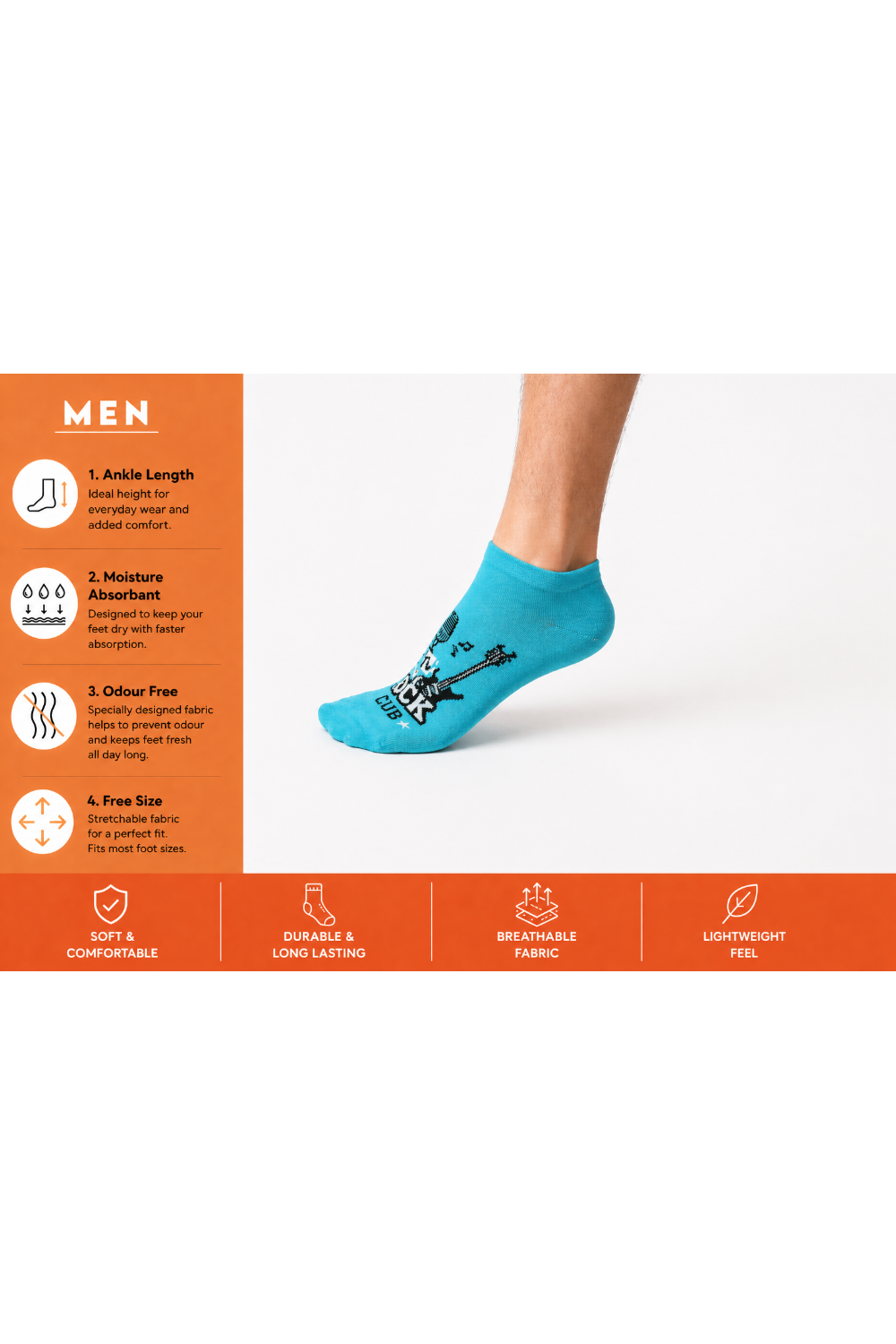 Rockstar Ankle Socks for Men
