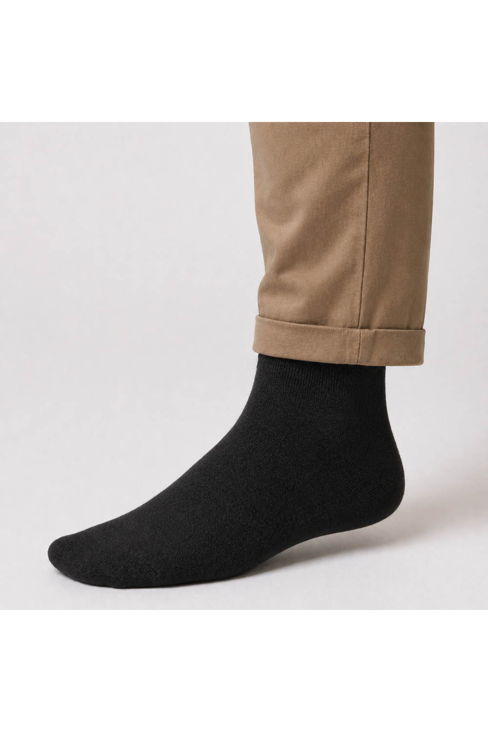 Black Socks Crew Length For Men