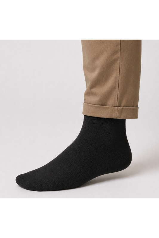 Black Socks Crew Length For Men