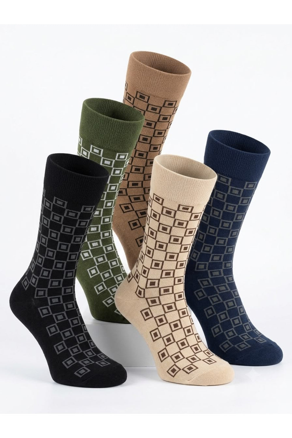 Boxy Crew Length Antibacterial socks for men