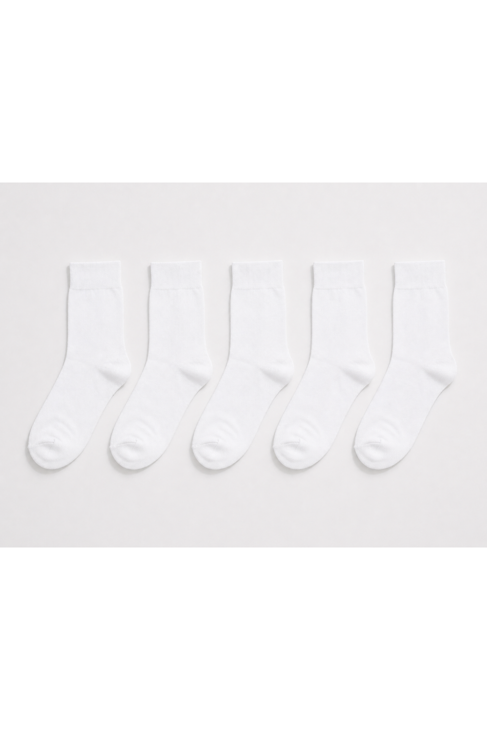White Socks Crew Length For Men