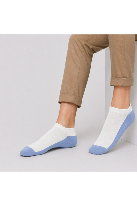 Classy Ankle White Color Socks for Men