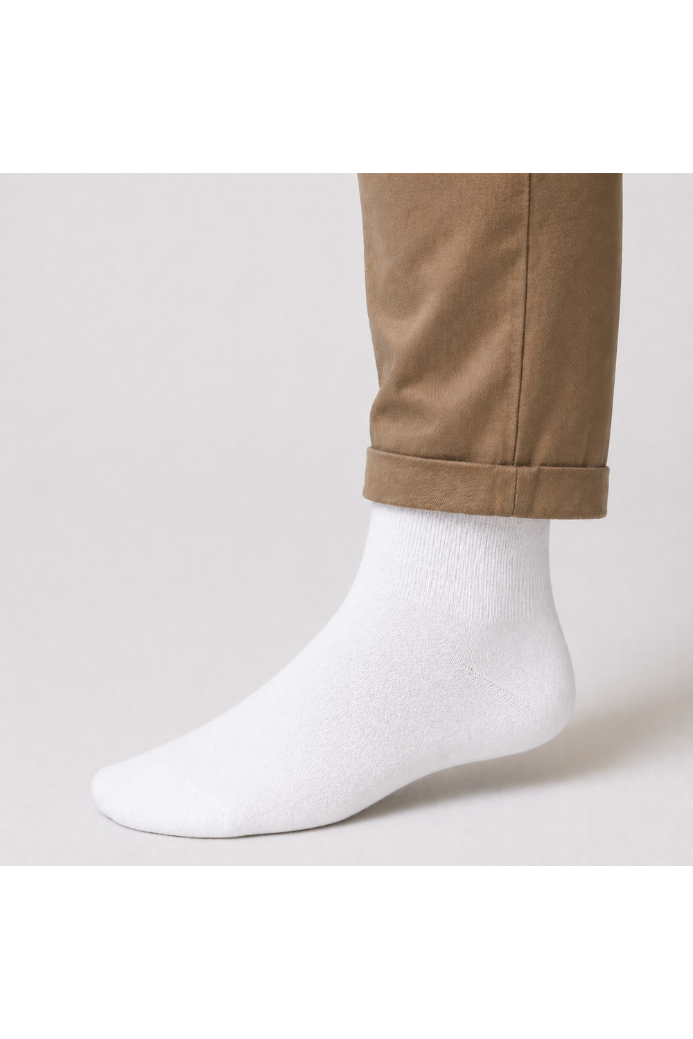 White Socks Crew Length For Men