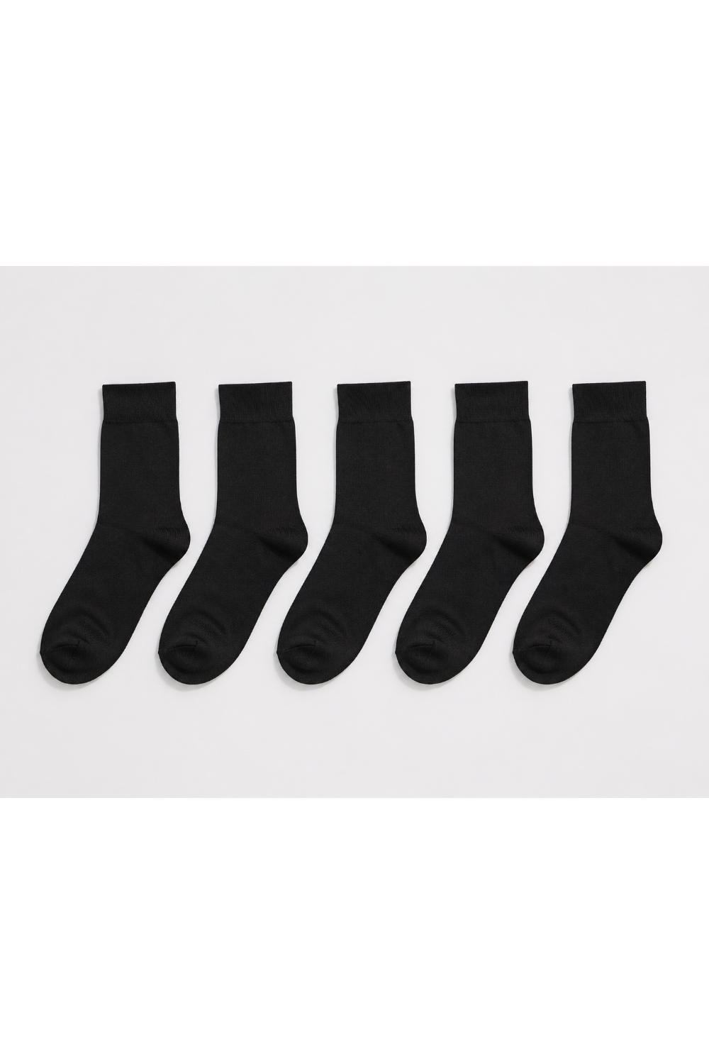 Black Socks Crew Length For Men